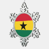 Sneeuwvlok Ornament met Ghanese vlag (Rechts)