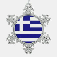 Sneeuwvlok Ornament met Griekse vlag