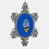 Sneeuwvlok Ornament met Guam Flag (Links)