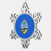 Sneeuwvlok Ornament met Guam Flag (Rechts)