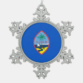 Sneeuwvlok Ornament met Guam Flag (Voorkant)