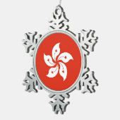 Sneeuwvlok Ornament met Hong Kong Flag (Rechts)