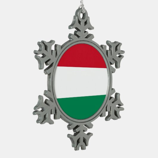 Sneeuwvlok Ornament met Hongaarse vlag (Links)
