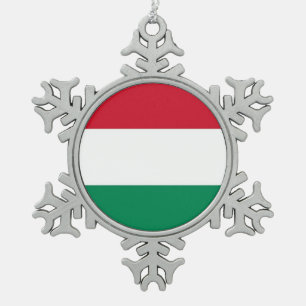 Sneeuwvlok Ornament met Hongaarse vlag