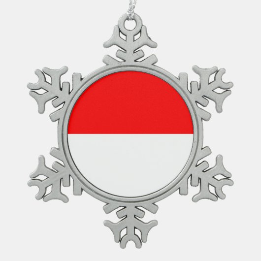 Sneeuwvlok Ornament met Indonesische vlag (Voorkant)