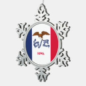 Sneeuwvlok Ornament met Iowa Flag (Rechts)
