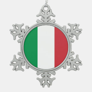 Sneeuwvlok Ornament met Italië Vlag