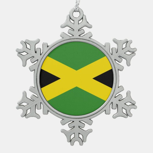 Sneeuwvlok Ornament met Jamaica vlag (Voorkant)