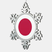 Sneeuwvlok Ornament met Japanse vlag (Rechts)