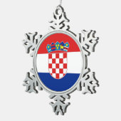 Sneeuwvlok Ornament met Kroatische vlag (Rechts)