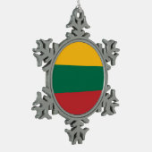 Sneeuwvlok Ornament met Litouwen Vlag (Links)