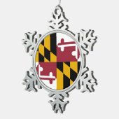 Sneeuwvlok Ornament met Maryland Flag (Rechts)
