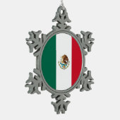 Sneeuwvlok Ornament met Mexicaanse vlag (Links)