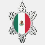 Sneeuwvlok Ornament met Mexicaanse vlag (Rechts)
