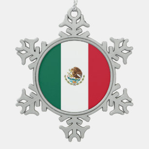 Sneeuwvlok Ornament met Mexicaanse vlag