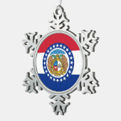 Sneeuwvlok Ornament met Missouri Flag (Rechts)