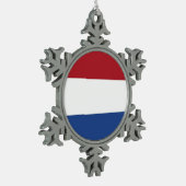 Sneeuwvlok Ornament met Nederlandse vlag (Links)