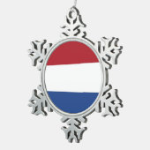 Sneeuwvlok Ornament met Nederlandse vlag (Rechts)
