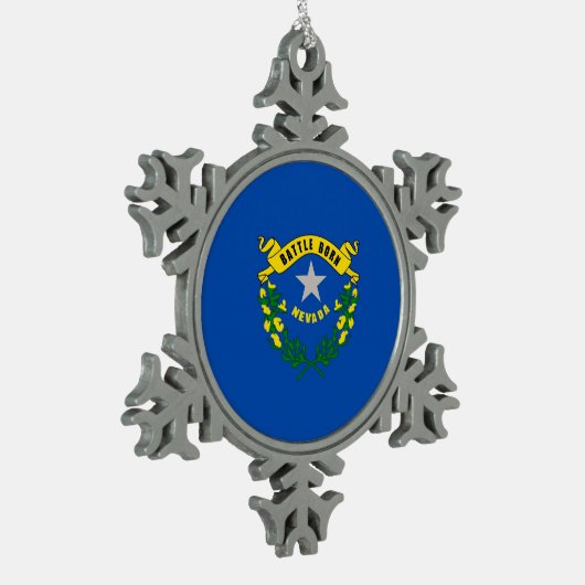 Sneeuwvlok Ornament met Nevada Flag (Links)