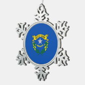 Sneeuwvlok Ornament met Nevada Flag (Rechts)