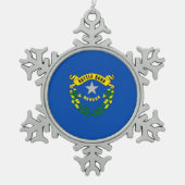 Sneeuwvlok Ornament met Nevada Flag (Voorkant)