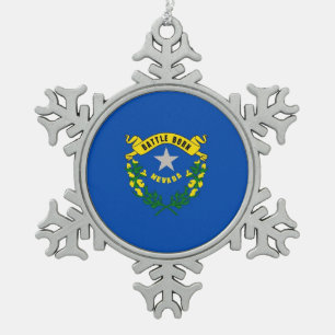 Sneeuwvlok Ornament met Nevada Flag