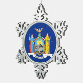 Sneeuwvlok Ornament met New Yorkse vlag (Rechts)