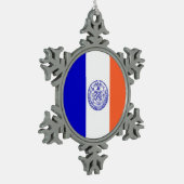 Sneeuwvlok Ornament met New Yorkse vlag (Links)