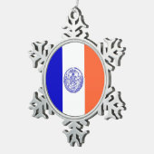 Sneeuwvlok Ornament met New Yorkse vlag (Rechts)