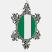 Sneeuwvlok Ornament met Nigeriaanse vlag (Links)