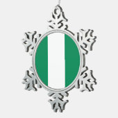 Sneeuwvlok Ornament met Nigeriaanse vlag (Rechts)