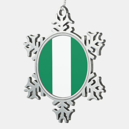 Sneeuwvlok Ornament met Nigeriaanse vlag (Rechts)