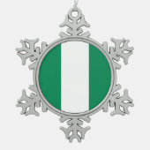 Sneeuwvlok Ornament met Nigeriaanse vlag (Voorkant)