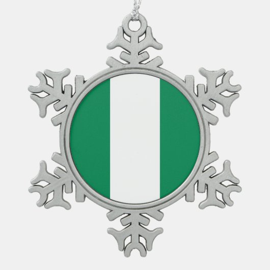 Sneeuwvlok Ornament met Nigeriaanse vlag (Voorkant)