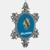 Sneeuwvlok Ornament met Oklahoma Flag (Links)