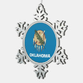 Sneeuwvlok Ornament met Oklahoma Flag (Rechts)