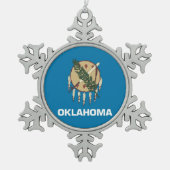 Sneeuwvlok Ornament met Oklahoma Flag (Voorkant)