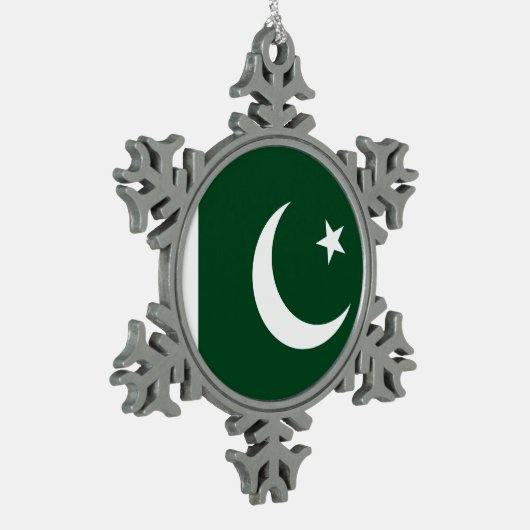 Sneeuwvlok Ornament met Pakistaanse vlag (Links)
