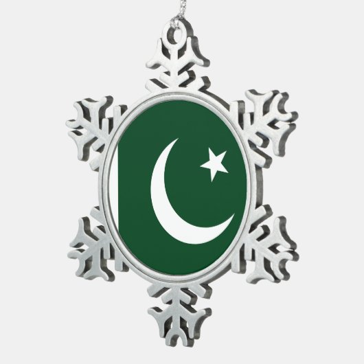 Sneeuwvlok Ornament met Pakistaanse vlag (Rechts)