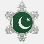 Sneeuwvlok Ornament met Pakistaanse vlag (Voorkant)