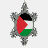 Sneeuwvlok Ornament met Palestijnse vlag (Links)