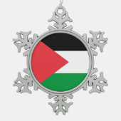 Sneeuwvlok Ornament met Palestijnse vlag (Voorkant)