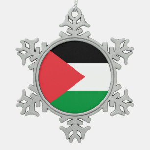 Sneeuwvlok Ornament met Palestijnse vlag