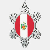 Sneeuwvlok Ornament met Peruaanse vlag (Rechts)
