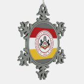 * Sneeuwvlok Ornament met PMC Flag logo (Links)