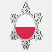Sneeuwvlok Ornament met Polen Vlag (Rechts)