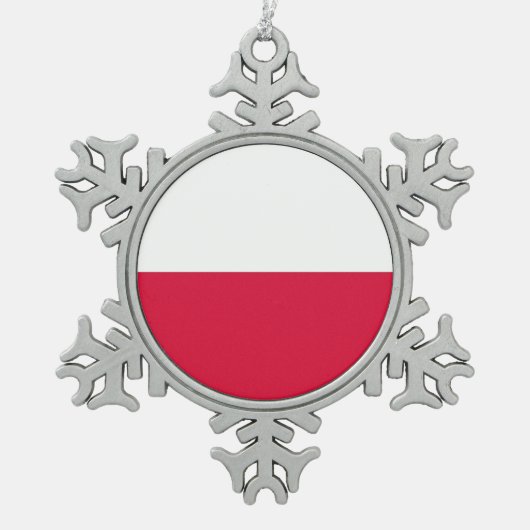 Sneeuwvlok Ornament met Polen Vlag (Voorkant)