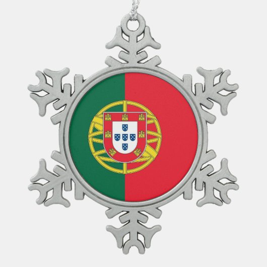 Sneeuwvlok Ornament met Portugees (Voorkant)