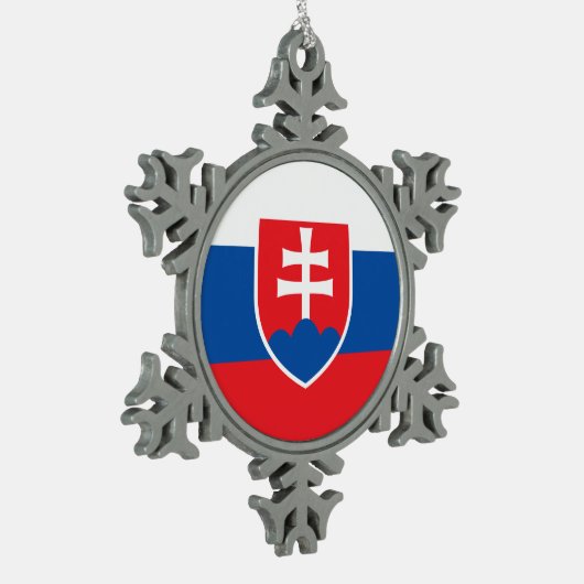 Sneeuwvlok Ornament met Slowakije (Links)