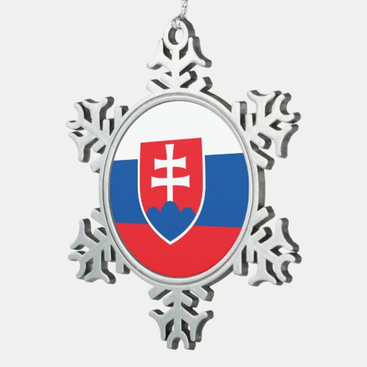 Sneeuwvlok Ornament met Slowakije (Rechts)